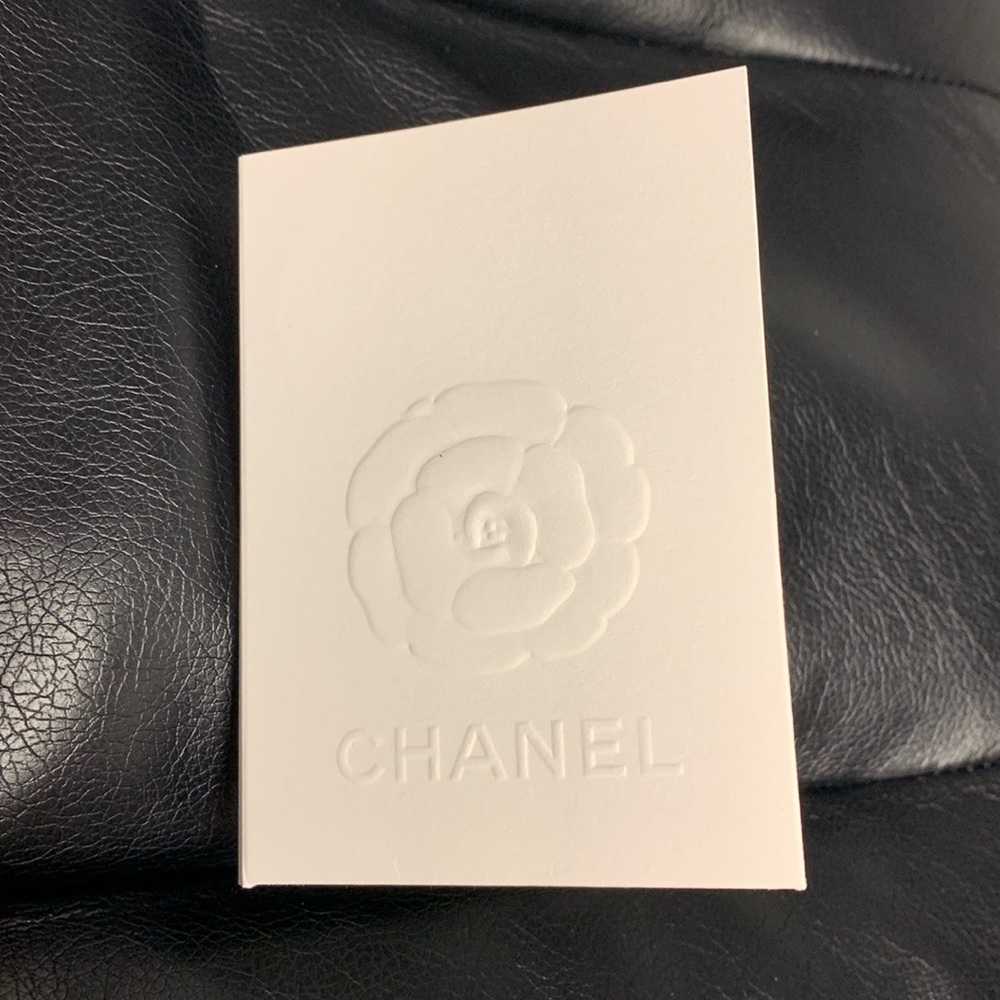 CHANEL Paper Card Receipt Holder white Envelope